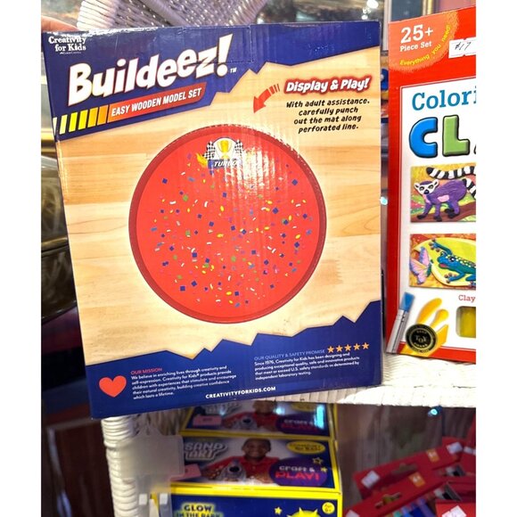 Buildeez! Easy Wooden Model Set Blaze Race Car For Kids 25+ Piece Set Ages 6 + - Picture 3 of 4